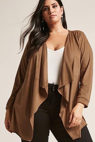 Forever21 Plus Size Faux Suede Cardigan