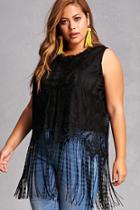 Forever21 Plus Size Lace Fringe Top