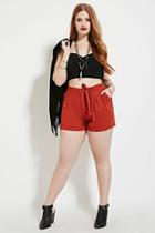 Forever21 Plus Women's  Rust Plus Size Cuffed Shorts