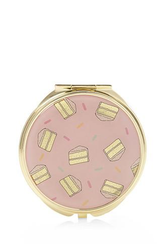 Forever21 Cake Print Mirror Compact (pink/multi)
