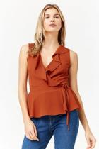 Forever21 Ruffle Wrap Top