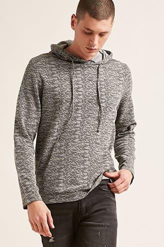 Forever21 Marled Jacquard Hoodie