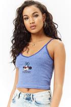 Forever21 Striped Minnie Mouse Graphic Cami