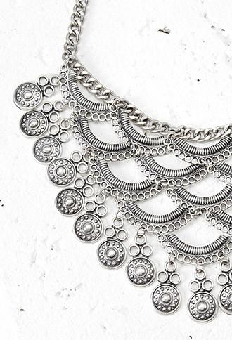 Forever21 Layered Coin Statement Necklace