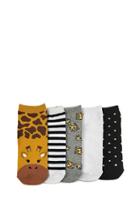 Forever21 Giraffe Ankle Socks - 5 Pack