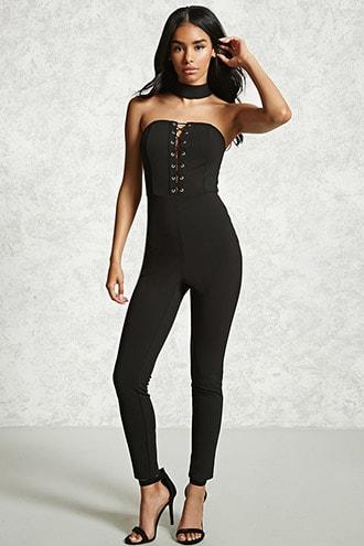 Forever21 Contemporary Choker Jumpsuit