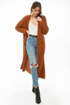 Forever21 Ribbed Longline Open-front Cardigan