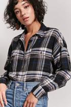 Forever21 Plaid Button-front Flannel Shirt