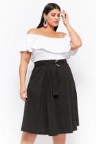 Forever21 Plus Size Belted A-line Midi Skirt