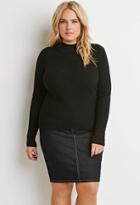Forever21 Plus Ribbed Mock Neck Sweater