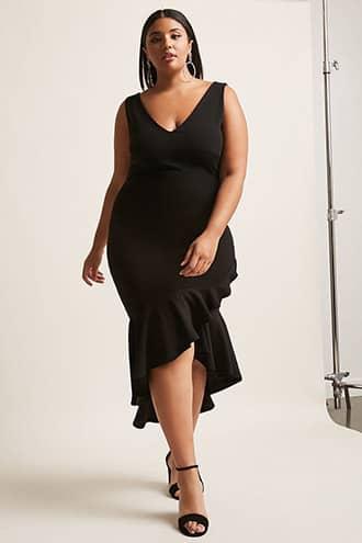 Forever21 Plus Size High-low Ruffle Dress