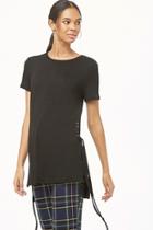Forever21 High-low Lace-up Tunic