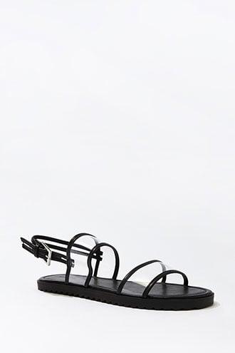 Forever21 Translucent Buckle-strap Sandals