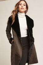 Forever21 Faux Suede Longline Jacket