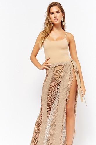 Forever21 Ladder Cut Maxi Skirt