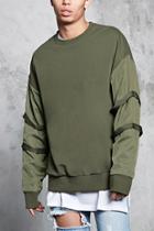 Forever21 Utility-sleeve Sweatshirt