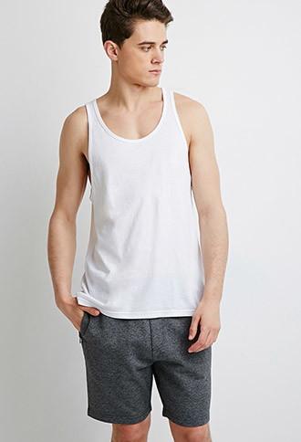 21 Men Heathered Zip Pocket Sweatshorts