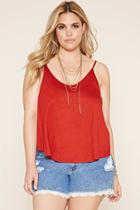 Forever21 Plus Women's  Rust Plus Size V-back Cami