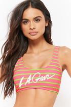 Forever21 L.a. Gear Striped Bralette Bikini Top