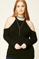 Forever21 Plus Women's  Plus Size Open-shoulder Sweater