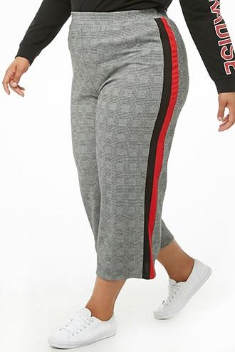 Forever21 Plus Size Glen Plaid Wide-leg Capris