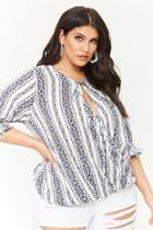 Forever21 Plus Size Tribal-inspired Surplice Top