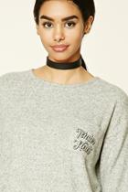Forever21 Women's  Tender Heart Graphic Top