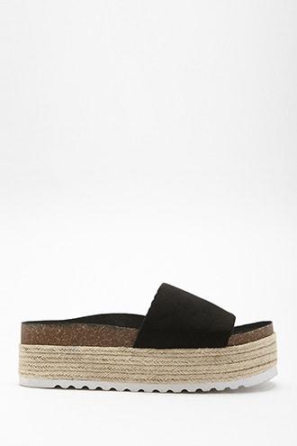 Forever21 Chinese Laundry Espadrille Flatform Slide Sandals