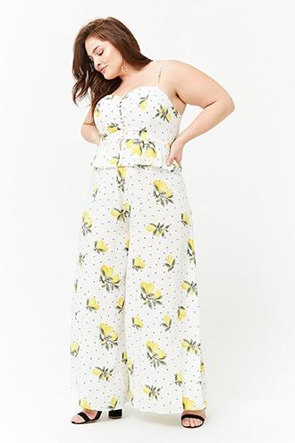 Forever21 Plus Size Lemon Print Pants