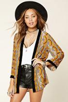 Forever21 Ornate Open-front Cardigan