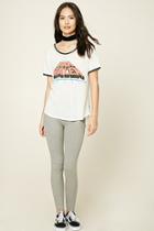 Forever21 Women's  Heather Grey Ribbed Sweater Knit Leggings
