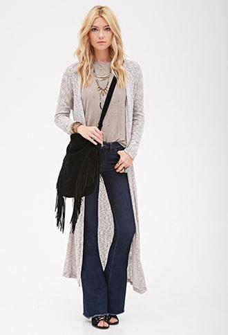Forever21 Rib Knit Maxi Cardigan