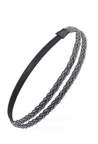 Forever21 Double Braided Bead Headband (grey)
