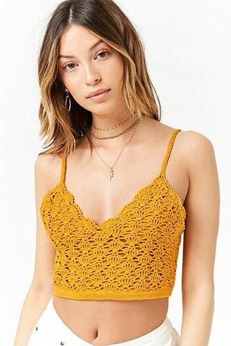 Forever21 Crochet Cami Crop Top