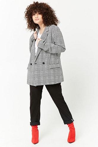 Forever21 Plus Size Houndstooth Blazer