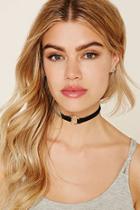 Forever21 Ring Pendant Velvet Choker