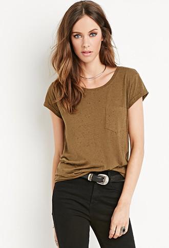 Forever21 Speckled Cotton-blend Tee