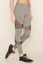 Forever21 Women's  Active Marled Mesh Leggings