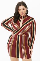 Forever21 Plus Size Variegated-stripe Mini Dress