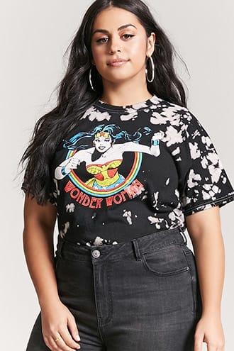 Forever21 Plus Size Wonder Woman Tie-dye Tee