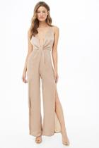 Forever21 Satin Wide-leg Jumpsuit