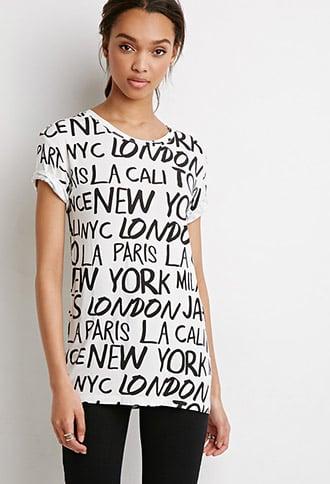 Forever21 Cities Longline Tee