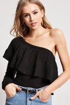 Forever21 Flounce One-shoulder Sweater