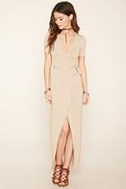 Forever21 Women's  Wrap Front Maxi Dress