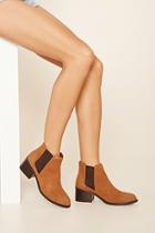 Forever21 Women's  Tan Leather Chelsea Boot
