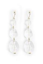 Forever21 Tiered Transparent Faux Stone Earrings