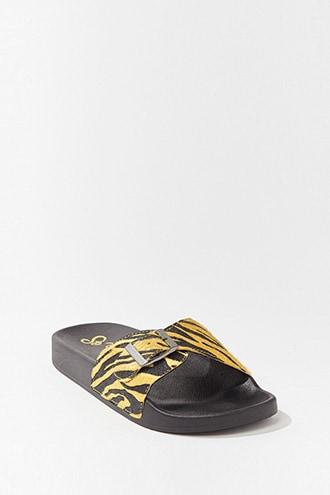 Forever21 Tiger Stripe Slide Sandals