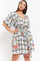 Forever21 Plus Size Plaid Floral Dress
