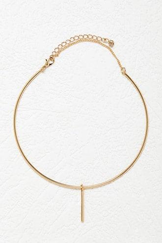 Forever21 Linear Charm Collar Necklace