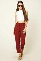 Forever21 Women's  Rust Woven Trousers